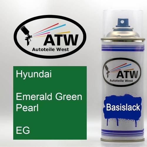 Hyundai, Emerald Green Pearl, EG: 400ml Sprühdose, von ATW Autoteile West.
